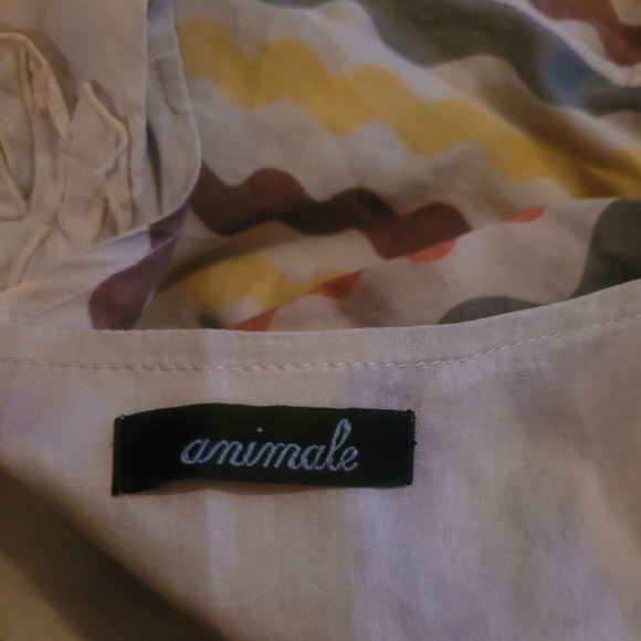 Animale sleeveless faux wrap front asymmetrical hemline dress Sz.4 - Picture 10 of 10